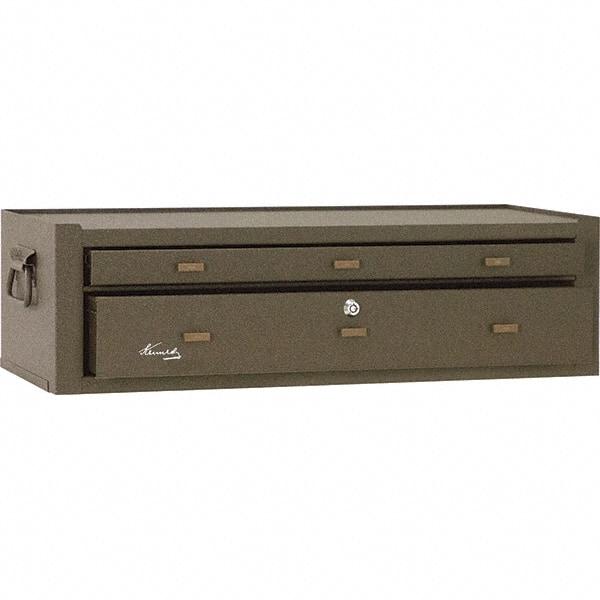 Kennedy - 2 Drawer Brown Drawer Chest Base - 28-1/8" Wide x 7-7/8" High x 9-5/8" Deep, Use with Chests 526, 52611 - Industrial Tool & Supply