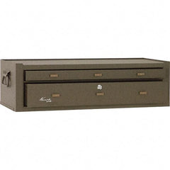 Kennedy - 2 Drawer Brown Drawer Chest Base - 28-1/8" Wide x 7-7/8" High x 9-5/8" Deep, Use with Chests 526, 52611 - Industrial Tool & Supply