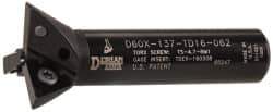 Dorian Tool - 60° Included Angle, 1-3/8 Inch Max Cutting Diameter, 3 Inserts, 5/8 Inch Shank Diameter, TDEX 160308-EN Insert Style, Indexable Dovetail Cutter - 2.862 Inch Overall Length - Industrial Tool & Supply