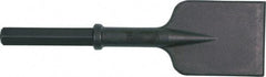 Ingersoll-Rand - 5" Head Width, 18" OAL, 1-1/8" Shank Diam, Asphalt Cutter Chisel - Hex Drive, Hex Shank, Steel - Industrial Tool & Supply