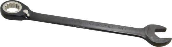 Proto - 1-1/8" 12 Point Combination Wrench - 15° Head Angle, 15-7/8" OAL, Steel, Black Chrome Finish - Industrial Tool & Supply