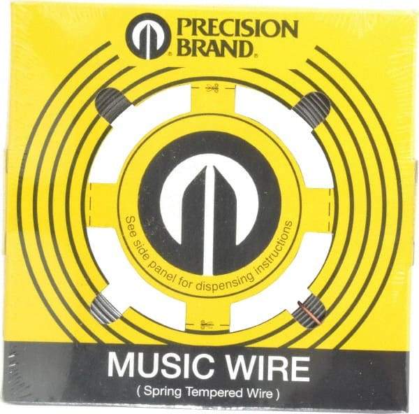 Value Collection - 26 Gage, 0.063 Inch Diameter x 95 Ft. Long, High Carbon Steel, Tempered Music Wire Coil - ASTM A228, 1 Lb. Shipping Weight - Industrial Tool & Supply