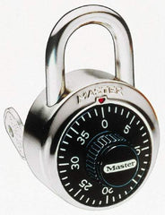 Master Lock - 1-7/8" Body Width, 3/4" Shackle Clearance, Steel Combination Lock - 9/32" Shackle Diam, 13/16" Shackle Width - Industrial Tool & Supply