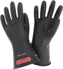 Salisbury by Honeywell - Class 0, Size L (9), 11" Long, Rubber Lineman's Glove - 1,000 AC Max Use Voltage, 5,000 AC Test Voltage, Black, ASTM D120, IEC EN60903 - Industrial Tool & Supply