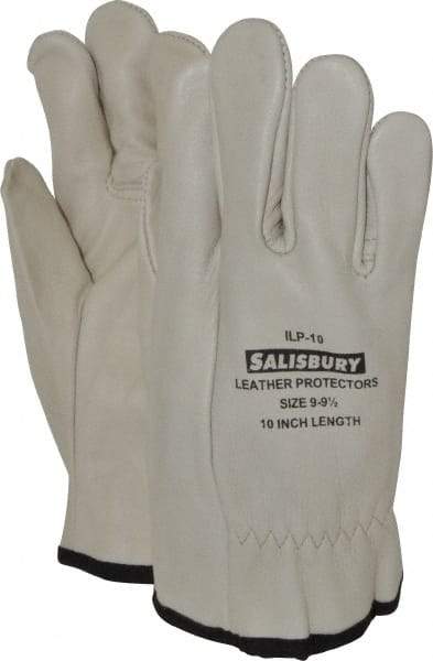 Salisbury by Honeywell - Size L (9), 10" Long, Cowhide Leather Protector - Not for Electrical Protection (ASTM F696-02), Wear Over Rubber Insulating Gloves, ASTM F496 - Industrial Tool & Supply