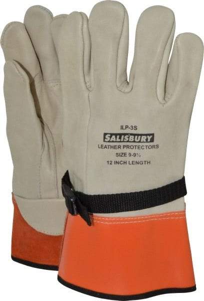Salisbury by Honeywell - Size L (9), 12" Long, Cowhide Leather Protector - Not for Electrical Protection (ASTM F696-02), Wear Over Rubber Insulating Gloves, ASTM F496 - Industrial Tool & Supply