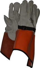Salisbury by Honeywell - Size XL (10), 16" Long, Cowhide Leather Protector - Not for Electrical Protection (ASTM F696-02), Wear Over Rubber Insulating Gloves, ASTM F496 - Industrial Tool & Supply