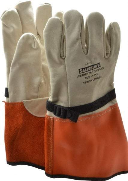 Salisbury by Honeywell - Size 2XL (11), 16" Long, Cowhide Leather Protector - Not for Electrical Protection (ASTM F696-02), Wear Over Rubber Insulating Gloves, ASTM F496 - Industrial Tool & Supply