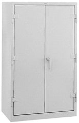 Durham - 3 Shelf Locking Storage Cabinet - Steel, 36" Wide x 24" Deep x 60" High, Gray - Industrial Tool & Supply