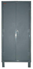 Lyon - 4 Shelf Locking Storage Cabinet - Steel, 36" Wide x 24" Deep x 82" High, Gray - Industrial Tool & Supply