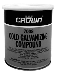 Crown - 32 oz Zinc Cold Galvanizing Compound - Comes in Bottle, Food Grade - Industrial Tool & Supply