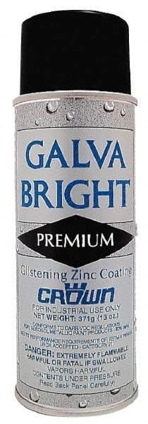 Crown - 16 oz Zinc Cold Galvanizing Compound - Comes in Aerosol, Food Grade - Industrial Tool & Supply