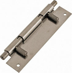 Made in USA - 4" Long x 1" Wide x 0.05" Thick, Keeper Hinge - Stainless Steel - Industrial Tool & Supply