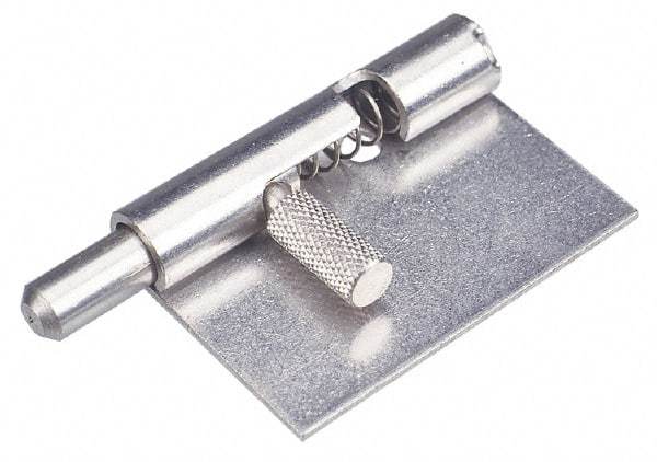Made in USA - 4" Long x 1" Wide x 0.05" Thick, Keeper Hinge - Stainless Steel - Industrial Tool & Supply