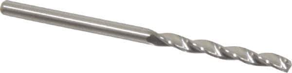 M.A. Ford - 2.5mm 150° Solid Carbide Jobber Drill - Bright Finish, Right Hand Cut, Parabolic Flute, Straight Shank, 43mm OAL, Standard Point - Industrial Tool & Supply