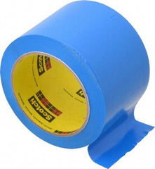 3M - Blue Solid Color Vinyl Tape - 3" Wide x 108' Long x 5.2 mil Thick, General Traffic - Industrial Tool & Supply