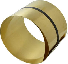 Made in USA - 100 Inch Long x 6 Inch Wide x 0.012 Inch Thick, Roll Shim Stock - Brass - Industrial Tool & Supply