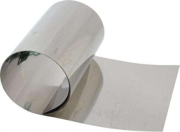 Made in USA - 50 Inch Long x 6 Inch Wide x 0.004 Inch Thick, Roll Shim Stock - Stainless Steel - Industrial Tool & Supply