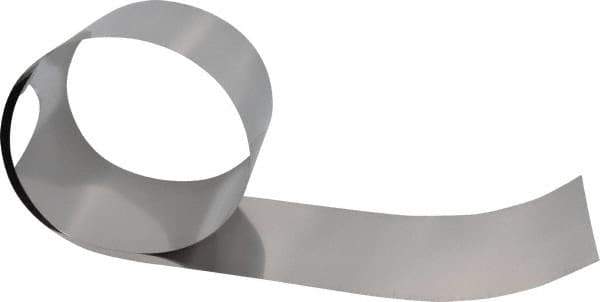Made in USA - 50 Inch Long x 6 Inch Wide x 0.005 Inch Thick, Roll Shim Stock - Stainless Steel - Industrial Tool & Supply