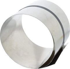 Made in USA - 50 Inch Long x 6 Inch Wide x 0.02 Inch Thick, Roll Shim Stock - Stainless Steel - Industrial Tool & Supply