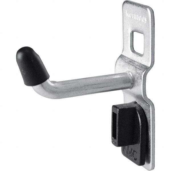 Kennedy - 1/4" Diam, 1" Long Single Vertical End Pegboard Hook - Steel - Industrial Tool & Supply
