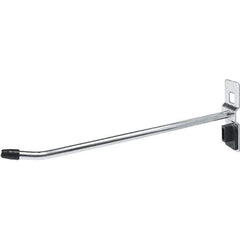 Kennedy - 1/4" Diam, 5-15/16" Long Single Angled End Pegboard Hook - Steel - Industrial Tool & Supply