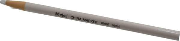 Markal - White, Water Based Paint Stick - Pencil Tip - Industrial Tool & Supply