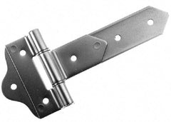 Made in USA - 8" Long x 2" Wide, Hinge - Aluminum, Brushed Finish - Industrial Tool & Supply