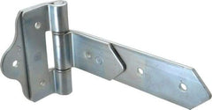 Made in USA - 8" Long x 2" Wide, Hinge - Zinc, Zinc Plated Finish - Industrial Tool & Supply