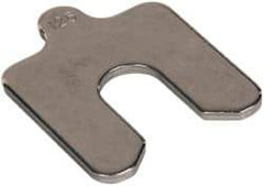 Made in USA - 5 Piece, 2 Inch Long x 2 Inch Wide x 0.125 Inch Thick, Slotted Shim Stock - Stainless Steel, 5/8 Inch Wide Slot - Industrial Tool & Supply