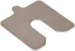 Made in USA - 5 Piece, 3 Inch Long x 3 Inch Wide x 0.075 Inch Thick, Slotted Shim Stock - Stainless Steel, 3/4 Inch Wide Slot - Industrial Tool & Supply