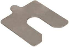 Made in USA - 5 Piece, 4 Inch Long x 4 Inch Wide x 0.125 Inch Thick, Slotted Shim Stock - Stainless Steel, 1-1/4 Inch Wide Slot - Industrial Tool & Supply