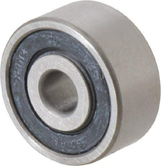 Value Collection - 3/16" Bore Diam, 11/16" OD, Double Seal Semi Ground Extra Light Radial Ball Bearing - 5/16" Wide, 1 Row, Round Bore, 201 Lb Static Capacity, 500 Lb Dynamic Capacity - Industrial Tool & Supply