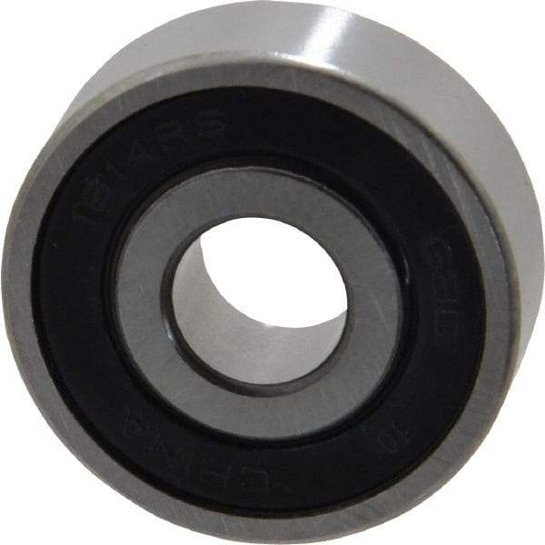 Value Collection - 3/8" Bore Diam, 1-1/8" OD, Double Seal Semi Ground Extra Light Radial Ball Bearing - 3/8" Wide, 1 Row, Round Bore, 538 Lb Static Capacity, 1,151 Lb Dynamic Capacity - Industrial Tool & Supply