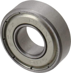 Value Collection - 3/8" Bore Diam, 7/8" OD, Double Shield Semi Ground Extra Light Radial Ball Bearing - 9/32" Wide, 1 Row, Round Bore, 318 Lb Static Capacity, 751 Lb Dynamic Capacity - Industrial Tool & Supply