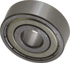 Value Collection - 3/8" Bore Diam, 1-1/8" OD, Double Shield Semi Ground Extra Light Radial Ball Bearing - 3/8" Wide, 1 Row, Round Bore, 538 Lb Static Capacity, 1,151 Lb Dynamic Capacity - Industrial Tool & Supply