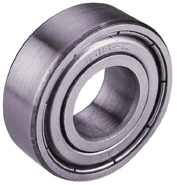 Value Collection - 7/16" Bore Diam, 1-1/8" OD, Double Shield Semi Ground Extra Light Radial Ball Bearing - 3/8" Wide, 1 Row, Round Bore, 538 Lb Static Capacity, 1,151 Lb Dynamic Capacity - Industrial Tool & Supply