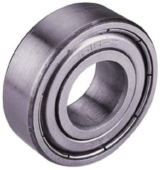 Value Collection - 5/8" Bore Diam, 1-3/4" OD, Double Shield Semi Ground Extra Light Radial Ball Bearing - 1/2" Wide, 1 Row, Round Bore, 1,010 Lb Static Capacity, 1,951 Lb Dynamic Capacity - Industrial Tool & Supply