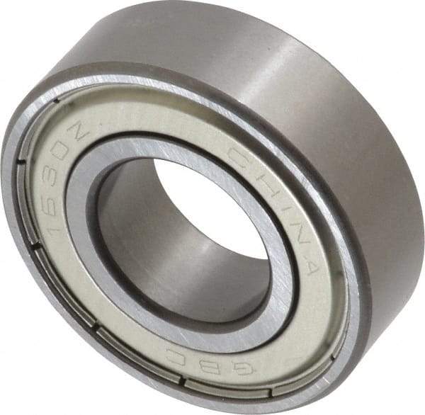 Value Collection - 3/4" Bore Diam, 1-5/8" OD, Double Shield Semi Ground Extra Light Radial Ball Bearing - 1/2" Wide, 1 Row, Round Bore, 1,010 Lb Static Capacity, 1,951 Lb Dynamic Capacity - Industrial Tool & Supply