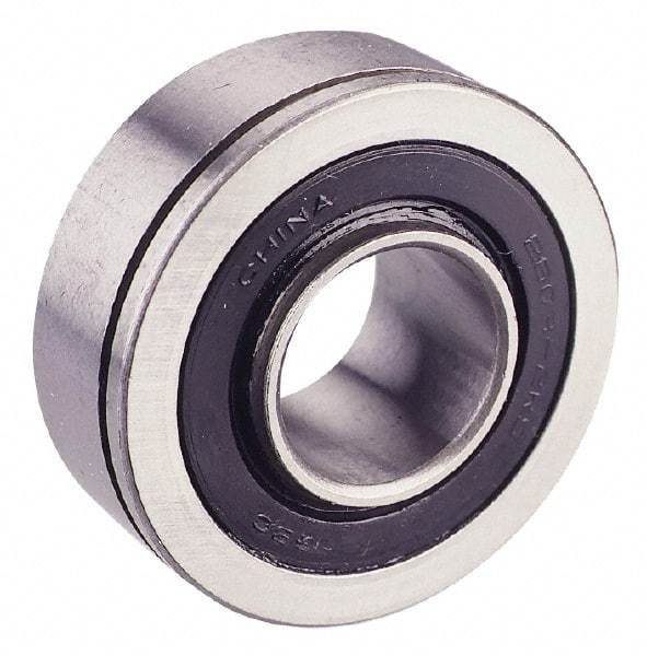 Value Collection - 5/8" Bore Diam, 1-3/4" OD, Double Seal Semi Ground Extra Light Radial Ball Bearing - 1 Row, Round Bore, 707 Lb Static Capacity, 1,366 Lb Dynamic Capacity - Industrial Tool & Supply