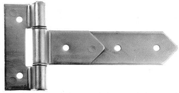 Made in USA - 8" Long x 2" Wide, Hinge - Aluminum, Brushed Finish - Industrial Tool & Supply