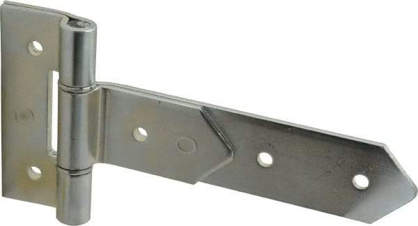 Made in USA - 8" Long x 2" Wide, Hinge - Zinc, Zinc Plated Finish - Industrial Tool & Supply
