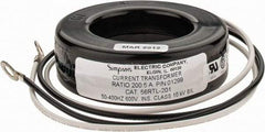 Simpson Electric - 2 VA Burden, 200 Amp AC Input, 5 Amp AC Output, 50 to 400 Hz, Panel Meter Donut Current Transformer - Screw Terminal, For Use with AC Ammeter - Industrial Tool & Supply