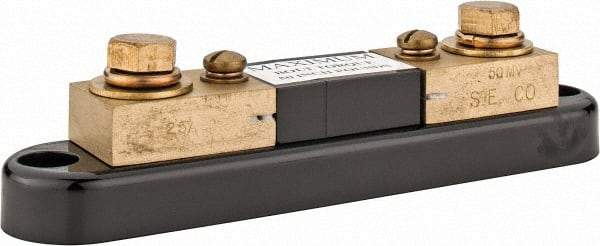 Simpson Electric - Panel Meter Portable Shunt - 25, 50 mV Drop, Screw Terminal, For Use with Falcon Series 200 mVDC Meters - Industrial Tool & Supply