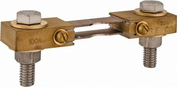 Simpson Electric - Panel Meter Switchboard Shunt - 100, 50 mV Drop, Screw Terminal, For Use with Falcon Series 200 mVDC Meters - Industrial Tool & Supply