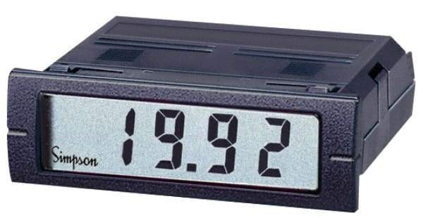 Simpson Electric - 3-1/2 Digits, Digital LCD, DC mV, Panel Meter - 4-440 Hz, 10 Megohms, 250 VAC, Red - Industrial Tool & Supply