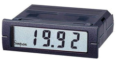 Simpson Electric - 3-1/2 Digits, Digital LCD, DC mV, Panel Meter - 4-440 Hz, 10 Megohms, 250 VAC, Red - Industrial Tool & Supply
