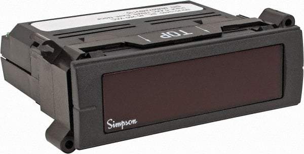 Simpson Electric - 3-1/2 Digits, Digital LCD, AC Ammeter, Panel Meter - 4-440 Hz, 250 VAC, Red - Industrial Tool & Supply