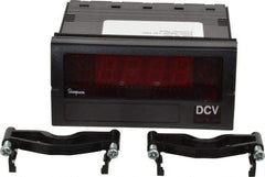 Simpson Electric - 3-1/2 Digits, Digital LED, DC Voltmeter, Panel Meter - 50/60 Hz, 10 Megohms, 120 VAC, 20 VDC, Red - Industrial Tool & Supply