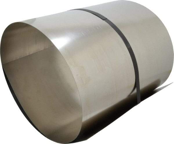 Made in USA - 50 Inch Long x 12 Inch Wide x 0.02 Inch Thick, Roll Shim Stock - Stainless Steel - Industrial Tool & Supply